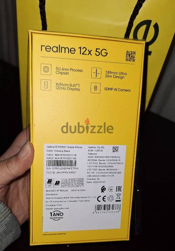 realme 12x new with box ,جديد لم يستخدم نهائي فتح العلبة فقط   - 1