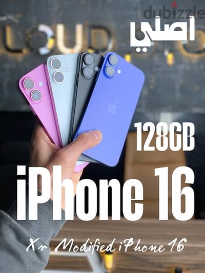 للبيع iPhone XR 128 GB اصلي متعدل ل iPhone  16 بضمان وفاتوره معتمده