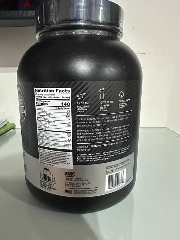 Platinum Hydro Whey Turbo Chocolate protein powder 1