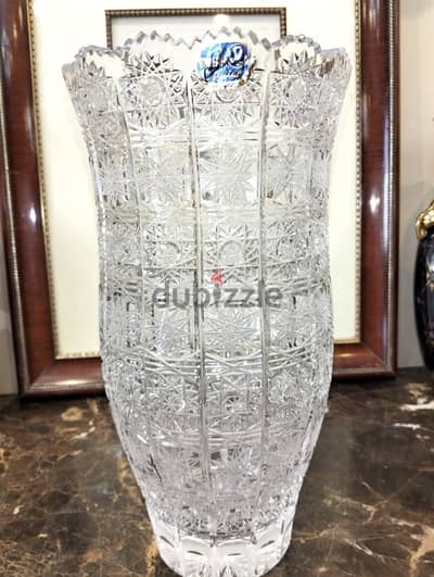 فازة كريستال بوهيمي فازه مختوم رنا عاليا فاز 30سم vase