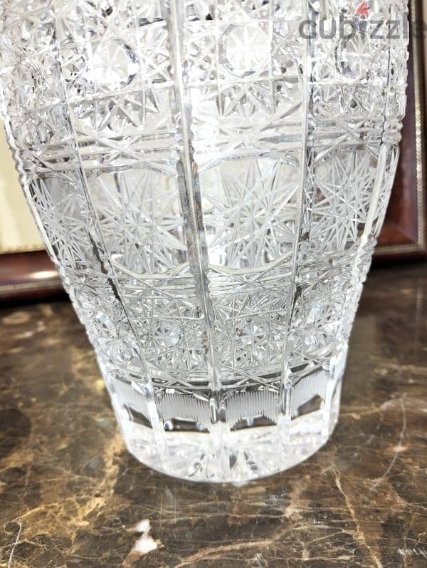 فازة كريستال بوهيمي فازه مختوم رنا عاليا فاز 30سم vase 1