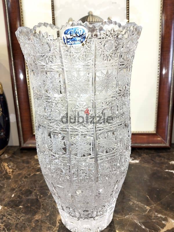 فازة كريستال بوهيمي فازه مختوم رنا عاليا فاز 30سم vase 3