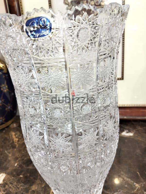 فازة كريستال بوهيمي فازه مختوم رنا عاليا فاز 30سم vase 5