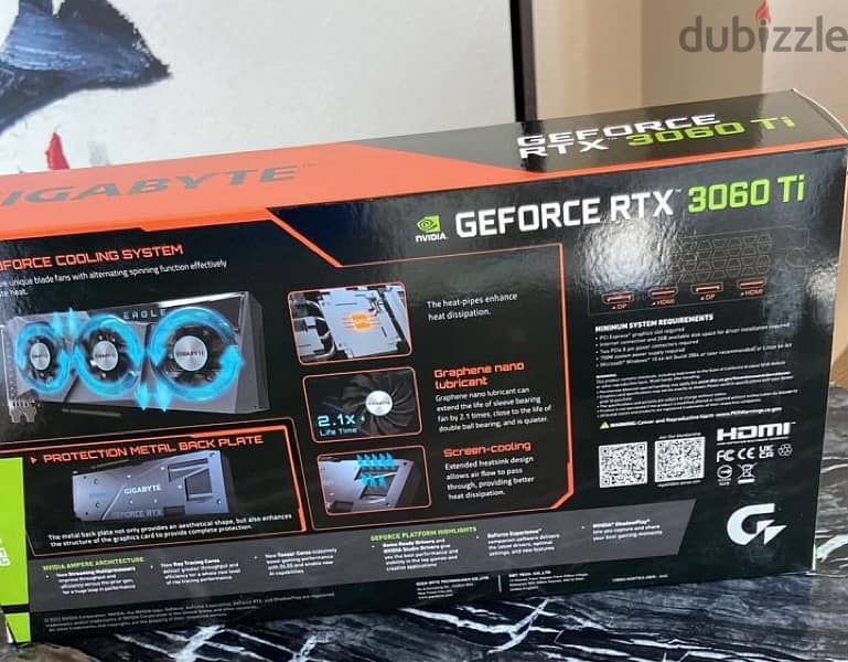 gigabyte GeForce rtx3060ti gaming oc 8gb eagle 3fans new 1