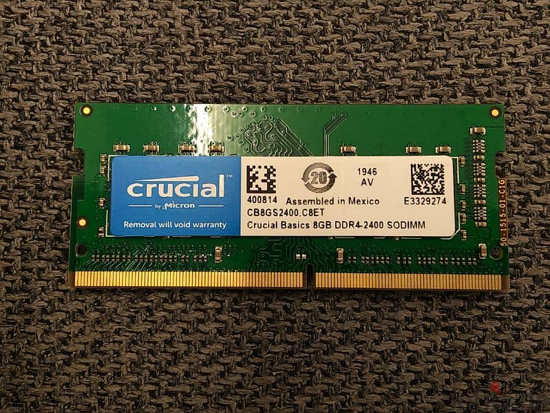 Crucial ram 8gp DDR4 2400 Mhz for laptop 1