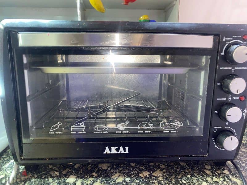 فرن كهربائي AKAI  بحالة ممتازة 48لتر بسعر مميز جداا 0