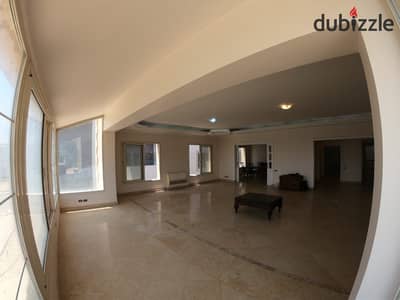 For rent, a 400 sqm apartment, fully finished, inside a villa in West Golf, ready to move in