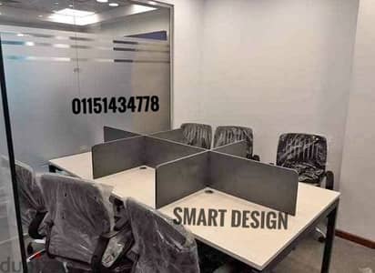 خلية عمل خشبmdfاسباني وورك ستيشن بارتيشن مكاتب موظفين/Workstation/desk