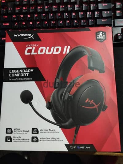 HyperX Cloud 2 gaming heasdset سماعة جيمينج هايبر اكس كلاود ٢