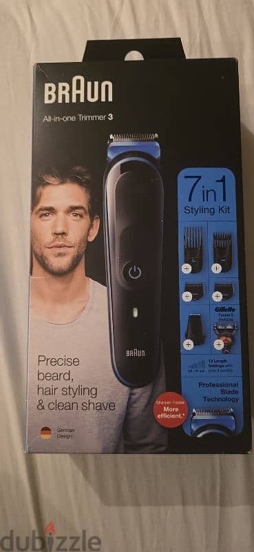 New Braun Trimmer 3 7-in-1 ماكنة حلاقة جديدة