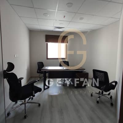 Fully finished administrative office for rent with air conditioning    - Location: Al-Banafseg Services, First Settlement, in a residential complex am