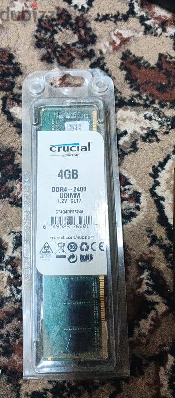 crucial ram 4 gb ddr4 2400 udimm