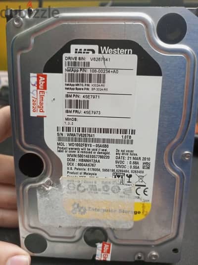 هارد  western digital  1TBنسخه الBlack