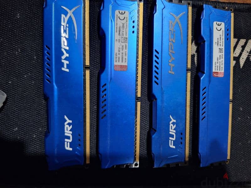 HyperX Fury 16GB 4x4 DDR3 1