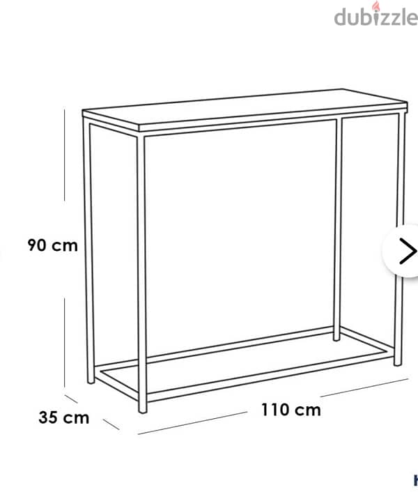 كونسول ستيل ذهبي و mdf بديل رخام اسود 110x90x35 cm 1