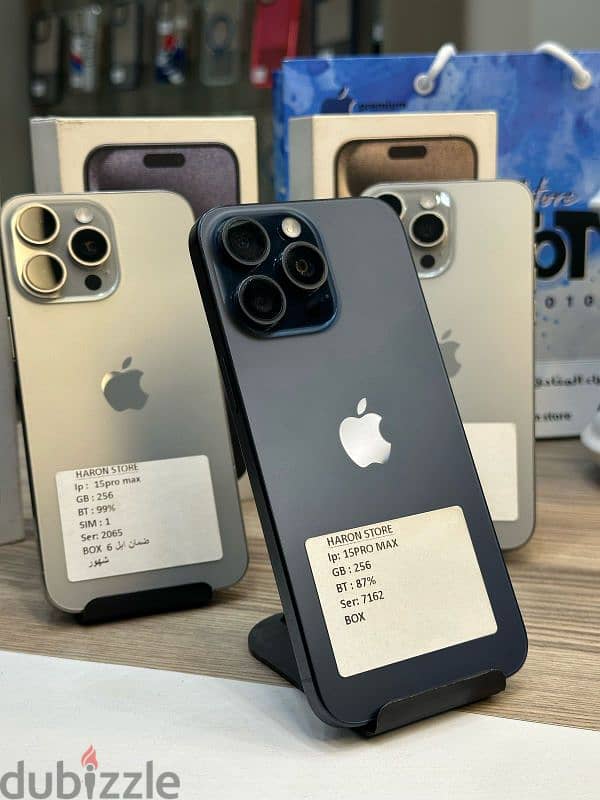 iPhone 15 pro max  . . 256gb . . معفى ضريبه 0