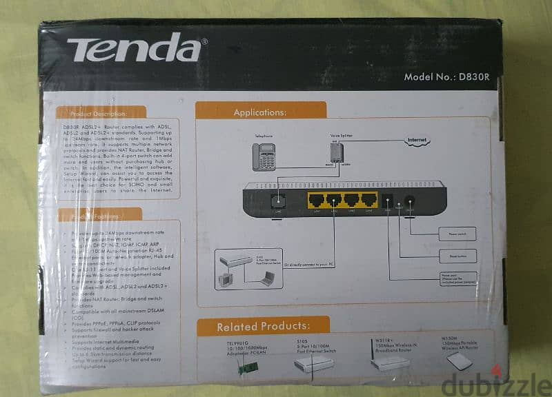 راوتر تيندا TENDA ADSL2 + ROUTER 1