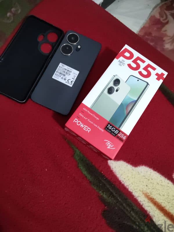 موبايل ايتيل Itel p55+ plus 8 رام مساحه 256 بالعلبه وكافر وشاحن اصلي 1