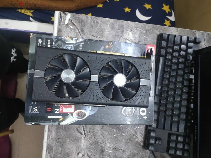 Rx 570 sapphire nitro + 4Gb كارت شاشة 0