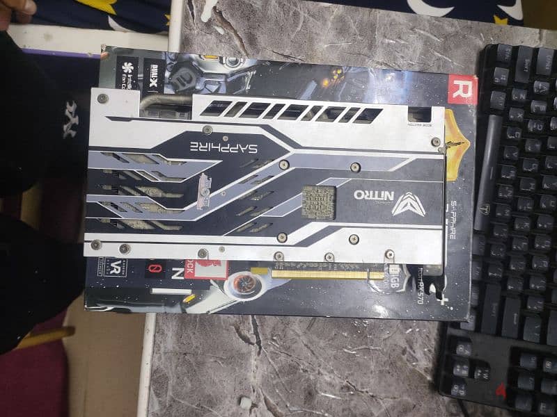 Rx 570 sapphire nitro + 4Gb كارت شاشة 3