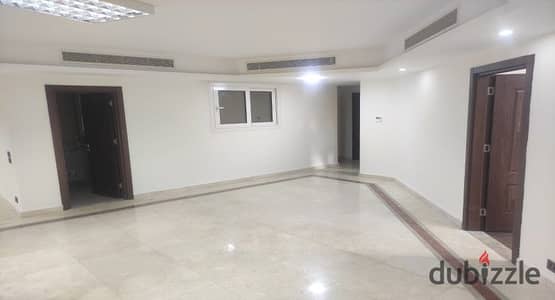 Administrative office for rent, fully finished, 250 square meters, in Maadi, on a main street