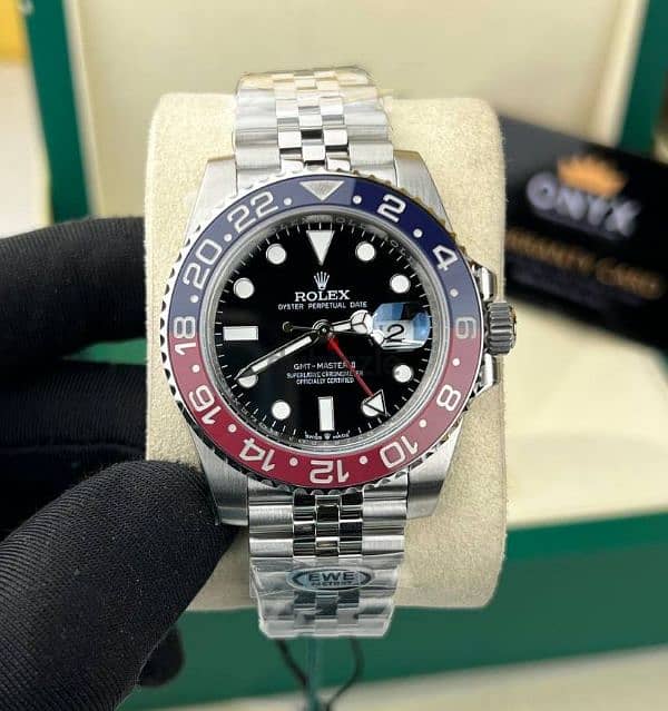 Rolex GMT Master II Pepsi 40mm, Swiss ETA 3285 Movement 0