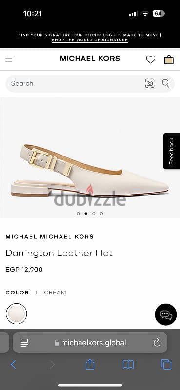 michael kors darrington sling flat leather