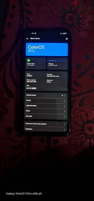 Oppo reno 8.4g  ابو رينو 8.4g. للبيع فقط  256.    رامات 8+8 8