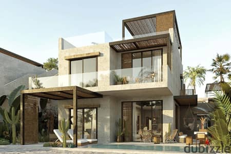 Villa for sale (Attached villa) 142m + 23m roof Ras El Hekma - Jefaira (Down payment: 816,480 EGP)