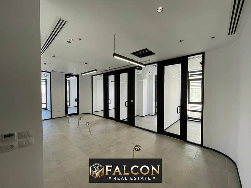 For sale a 100 sqm commercial office in a prime location in the Fifth Settlement minutes from Madinaty and Rehab new cairo 0