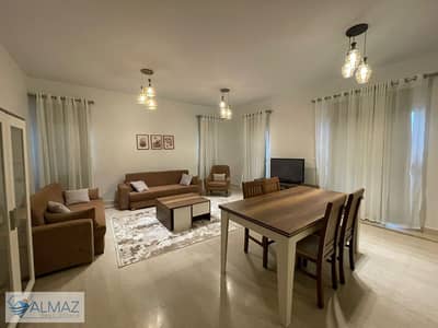 A furnished apartment and air-conditioned for rent in Mivida Compound in the Fifth Settlement