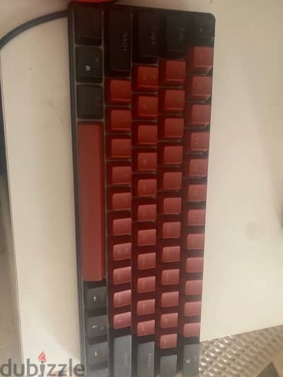 snupidri keyboard 60% mechanical red switches black and red