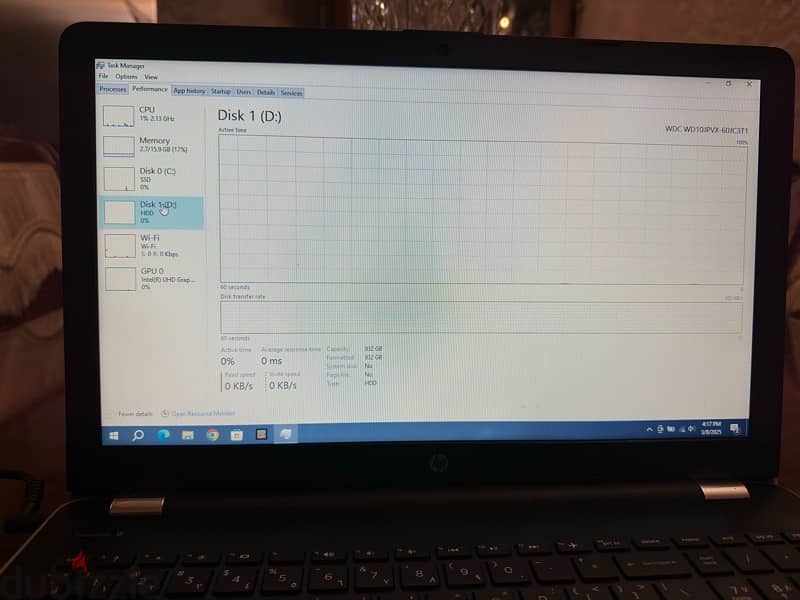 hp laptop in a good condition with core i5 8th gen cpu 16gb of ram 1