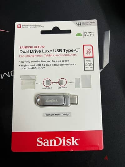 Sandisk Ultra Dual Drive 128GB فلاشه