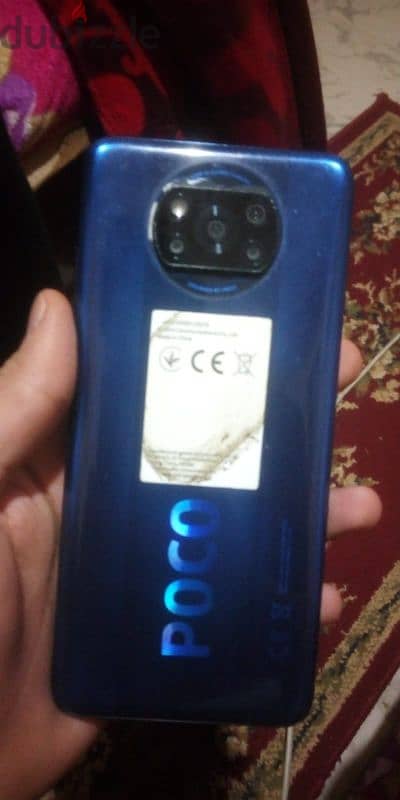 تلفون Poco x3 nfc 128+6+2رام معاه العلبه وجراب