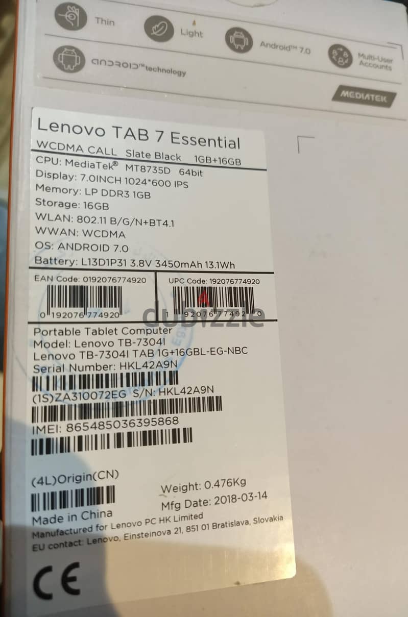 Tab lenovo 3