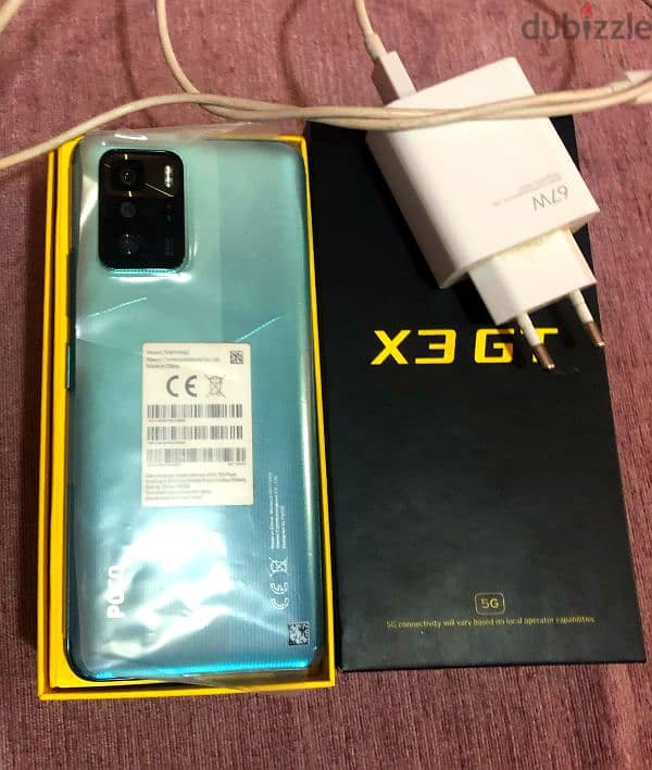 Poco X3 GT 5G  256/8+5كسررر زيرو 1