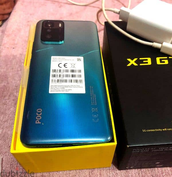 Poco X3 GT 5G  256/8+5كسررر زيرو 4