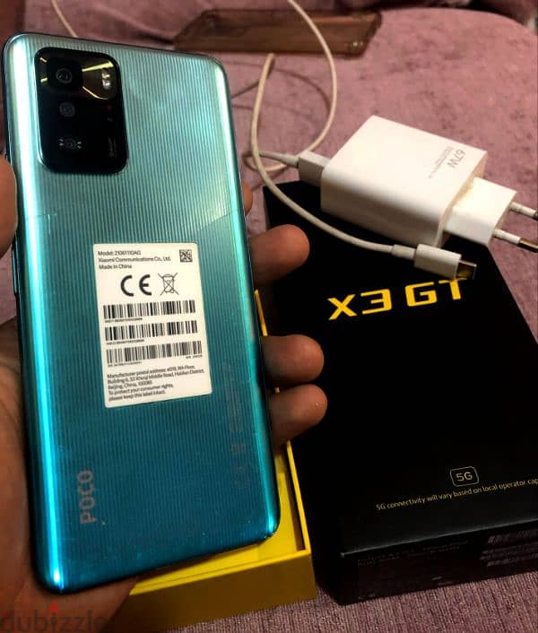 Poco X3 GT 5G  256/8+5كسررر زيرو 5