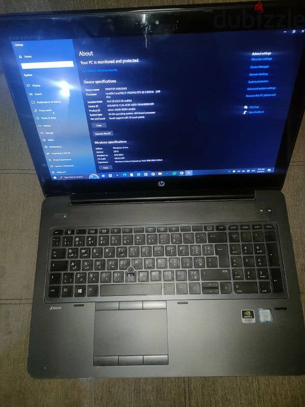 HP zbook g4 تاتش i7 سابع HQ 3