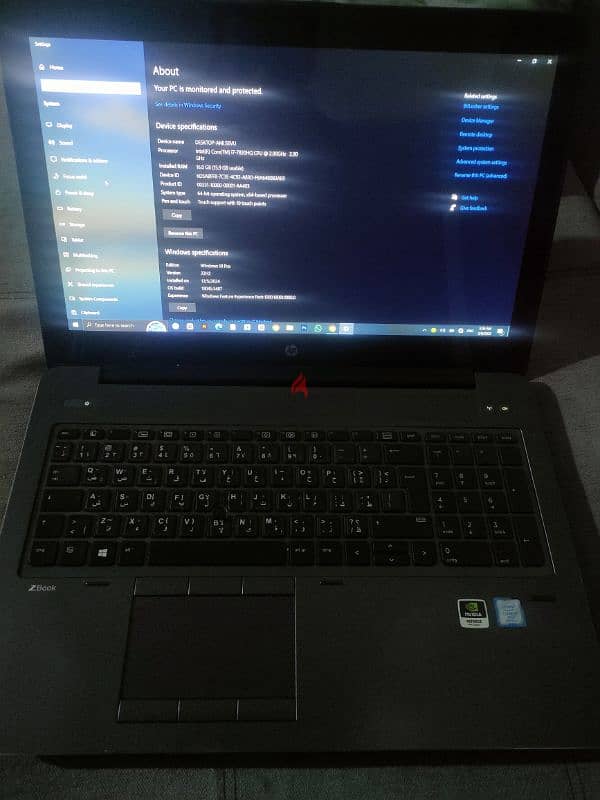 HP zbook g4 تاتش i7 سابع HQ 2