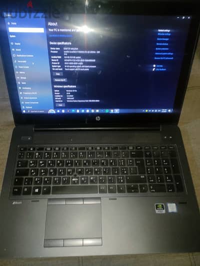 HP zbook g4 تاتش i7 سابع HQ