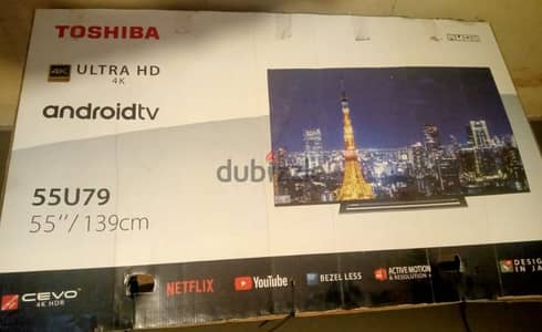 شاشة توشيبا 55 بوصة سمارت. ULTRA HD 4k اندرويد U7950