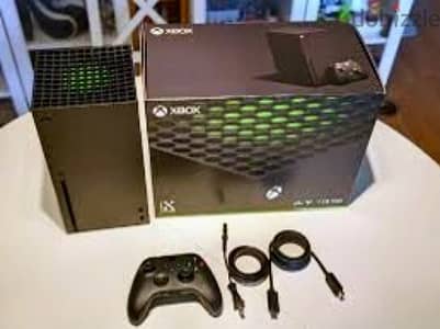 xbox series X with two controllers