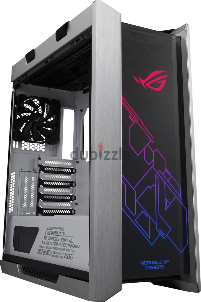 ASUS ROG Strix Helios White Edition كيسه فاضيه مع 3 مراوح 140 ARGB 0