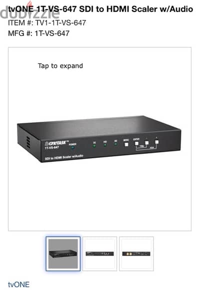 tvONE 1T-VS-647 SDI to HDMI Scaler w/Audio