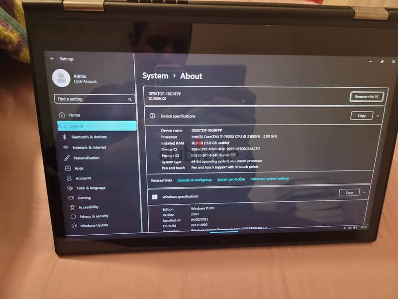 Lenovo thinkpad yoga x1 (i7) الجيل السابع. 2