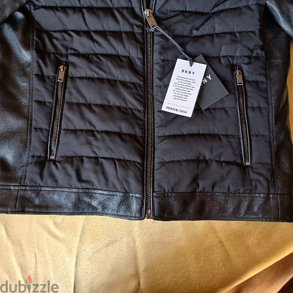 Jacket Leather DKNY Original Size Medium Regular Fit NEW 7