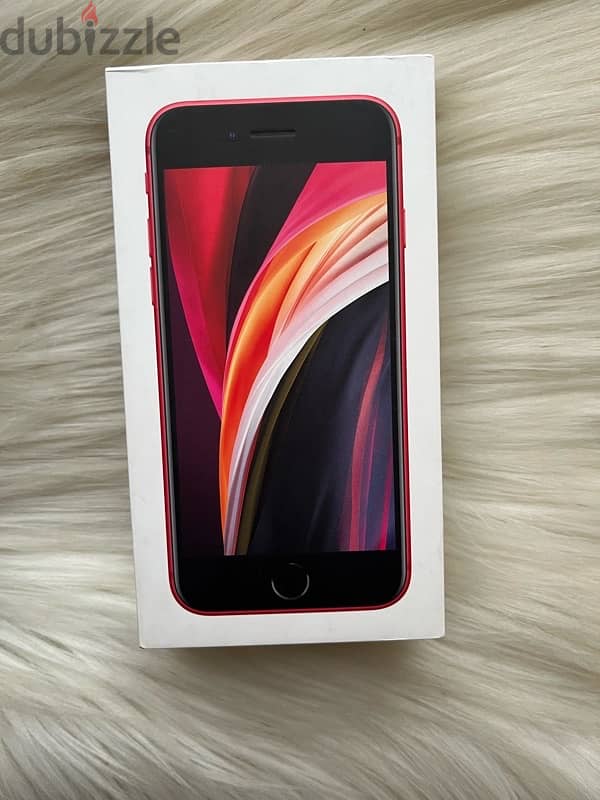 Iphone se2 red with box and charger from tradeline 3