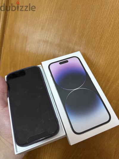 iPhone 14 Pro 256 GB Purple - 86% ايفون بالكرتونه معفى الضريبه بطاريه